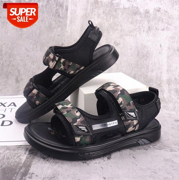 

men's shoes outdoor casual sandals velcro breathable #8k73, Black