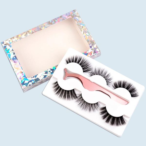 

false eyelashes 3 pairs natural thick faux lashes makeup tools eyelash extension soft