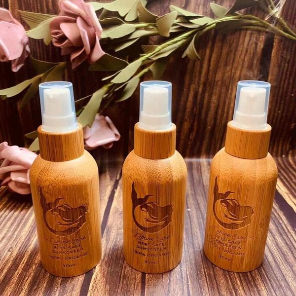 

storage bottles & jars 1oz bamboo dropper bottle 30ml with pump lotion spray cap sample skin care cream/cosmetics cream