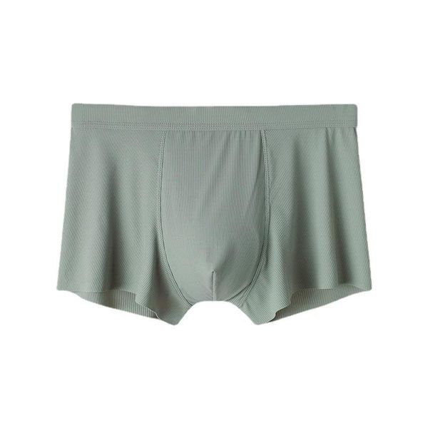 Mutande Boxer da uomo in seta di ghiaccio Pantaloncini elasticizzati maschili Intimo per ragazzi Lingerie traspirante Taglie forti L-5XL