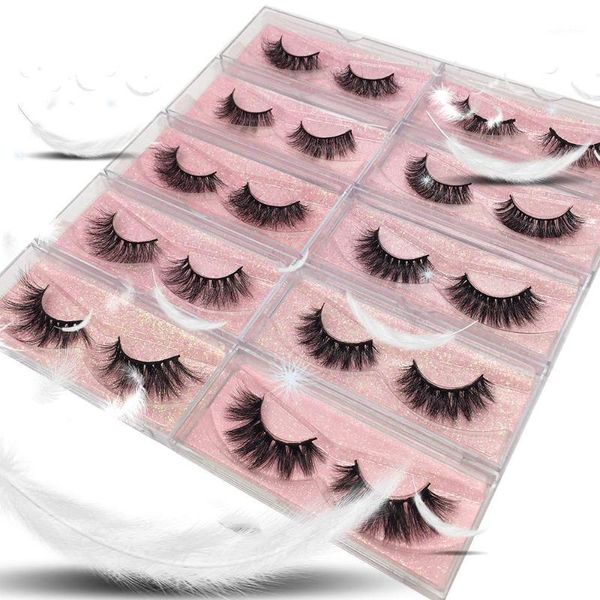 

mink eyelashes fluffy dramatic real hair 100%handmade full strip lashes cruelty reusable natural soft fake false1