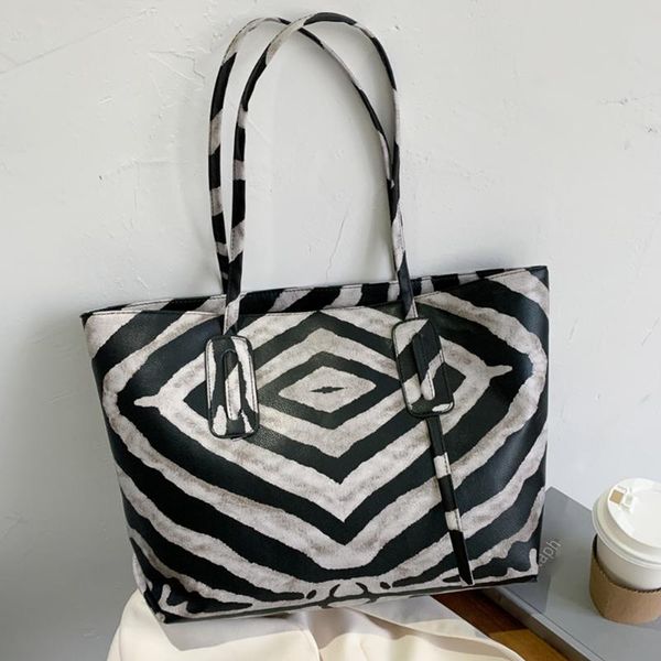 

evening bags fashion leather handbags for women retro leopard zebra animal print lady large capacity tote shoulder shopping