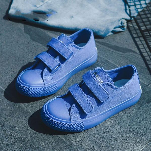 

kindergarten candy color children's shoes white boys girls students sports magic stick dance children canvas athletic & outdoor, Black