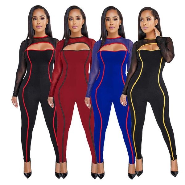 

2021 new fashion new and fashionable slim tight leg women's jumpsuit in autumn of 2019, Black