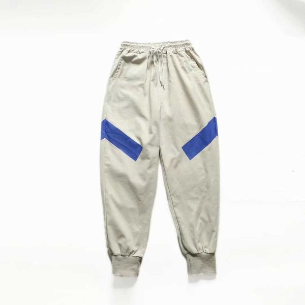 

korean version loose men's overalls spring trend bunched up small leg pants youth capri casual, Black