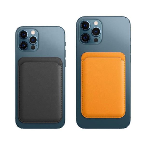 

latest magnetic style cell phone case wallet leather magsafe on the back with card slot for iphone 12/12 pro/12 pro max dhl a12