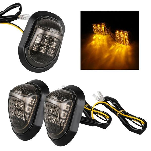 

car headlights 2x 12v amber motorcycle 9 led flush mount turn signals indicators for blinker light strip bar signal lights