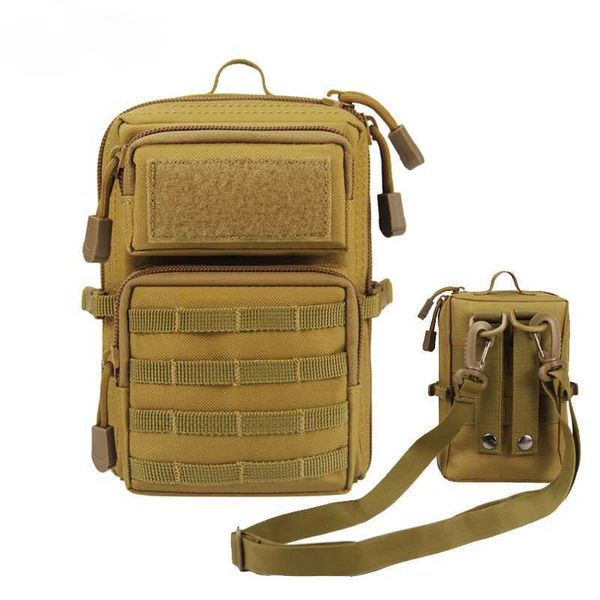 Taktische Molle Tasche Taille Tasche Outdoor Männer EDC Werkzeug Weste Packung Geldbörse Handy Fall Jagd Kompakte Q0721