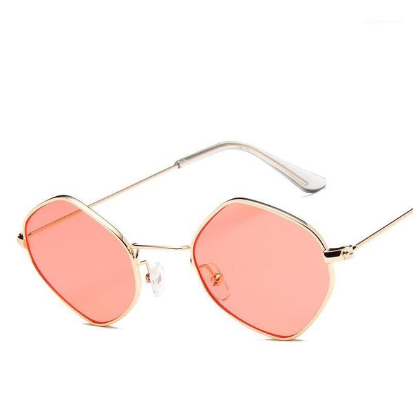 

sunglasses 2021 fashion polygon small frame metal women's personality ocean film temperament versatile trend glasses, White;black
