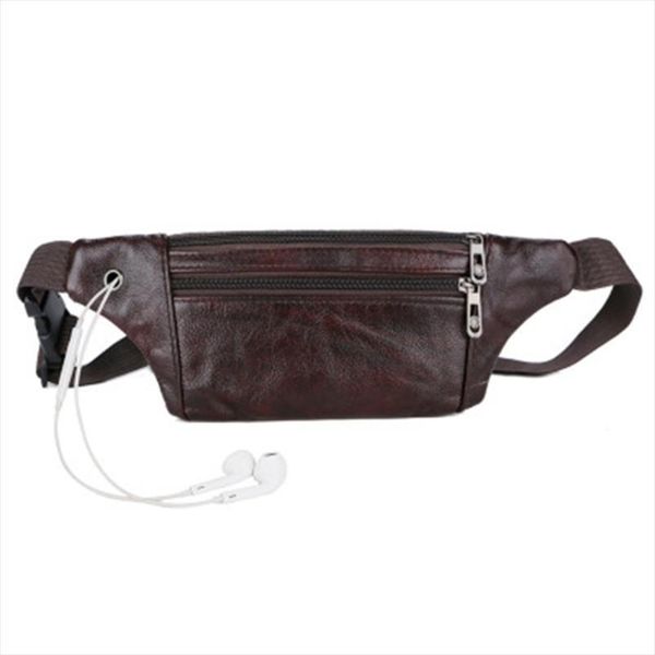 

waist bag genuine leather men belt pouch fanny pack purse clutch cashier