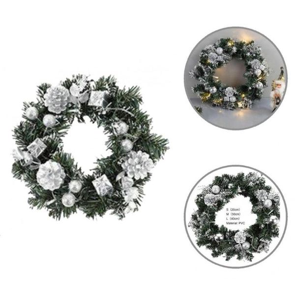 

decorative flowers & wreaths portable delicate snow bristle pine cone round garland decor 3 sizes hanging pendant battery operated for garde