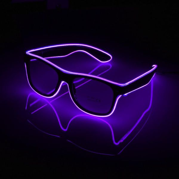 

party decoration flashing glasses el wire led glowing supplies lighting novelty gift bright light festival glow sunglasses