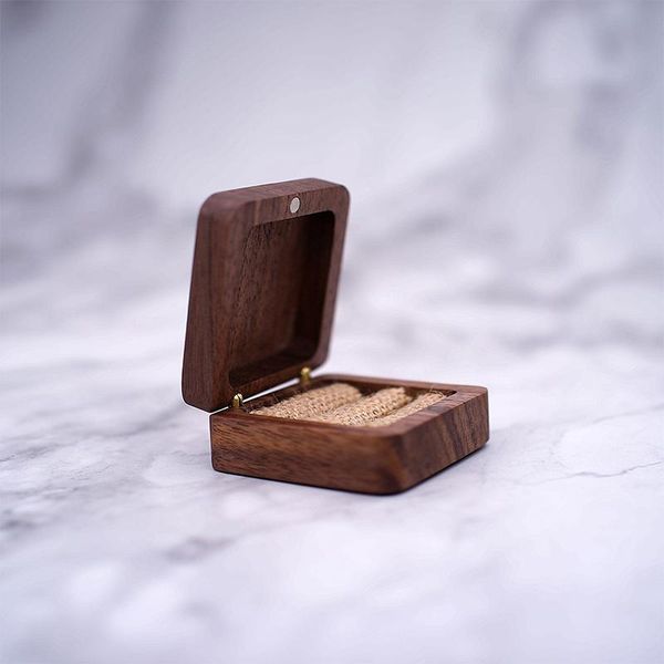 

jewelry pouches, bags wood engagement ring box bride & groom wedding gift wooden, Pink;blue