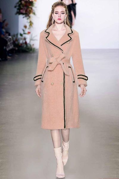 

women's trench coats fashion designer overcoat spring autumn women long sleeve double breasted lace-up keep warm, Tan;black