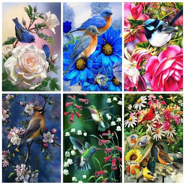 

diamond painting evershine full square bird cross stitch embrodiery animals rhinestones art home decor beda picture kits