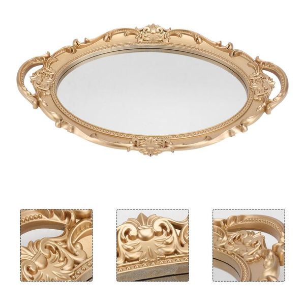 

kitchen storage & organization 1pc vintage mirror jewelry perfume tray exquisite pography prop