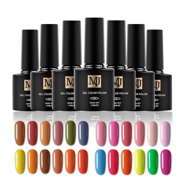 

nail polish 6 colors/set gel environmentally friendly art potherapy glue polishing matte effect led color varnish