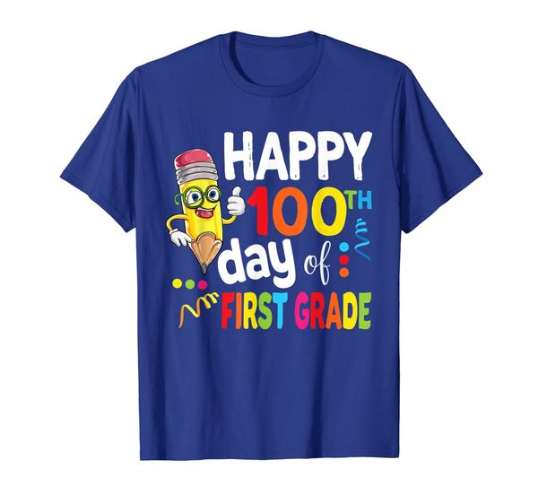 

happy 100th day of first grade shirt for girl boy teacher, White;black