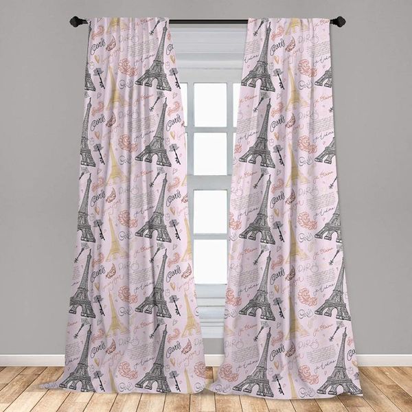 

curtain & drapes paris for kids room eiffel tower sketch with hand lettering city name keys quill love capital lightweight window