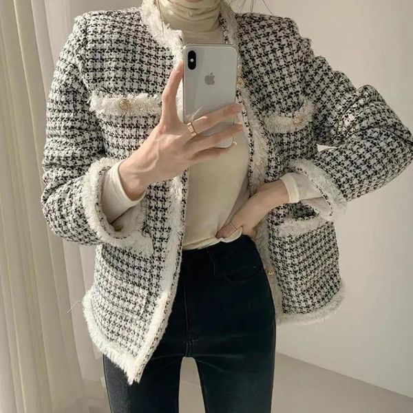 

women's jackets graceful style swallow gird thick short coat women korean fashion lamb wool 2021 vintage winter cardigan outwear, Black;brown