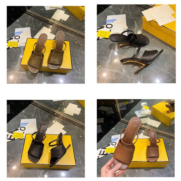 

the new fashion shoes slides toe slippers ladies sandals luxury design clear heels women mules a71, Black