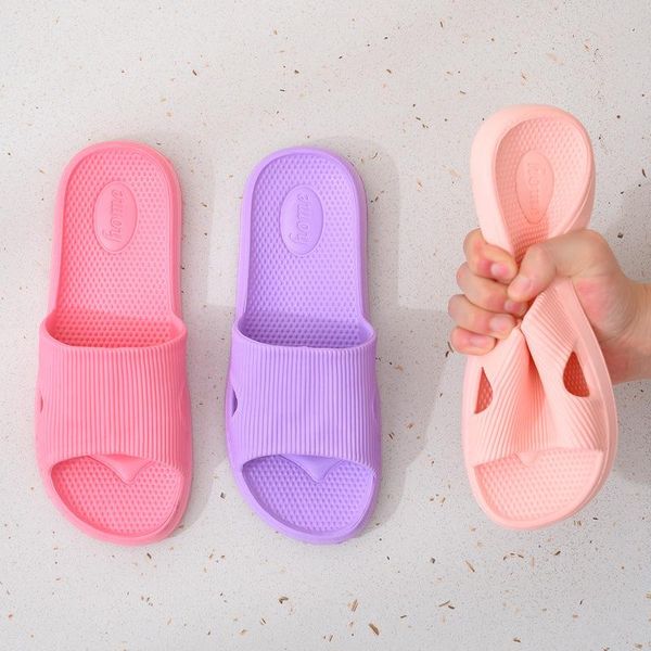 

slippers woman quick-drying thickened non-slip sandals thick sole house bathroom footwear summer beach sandal slipper, Black
