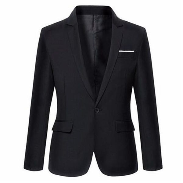 

men's suits & blazers arrival brand clothing autumn suit blazer men fashion slim male casual solid color masculine size m-3xl, White;black