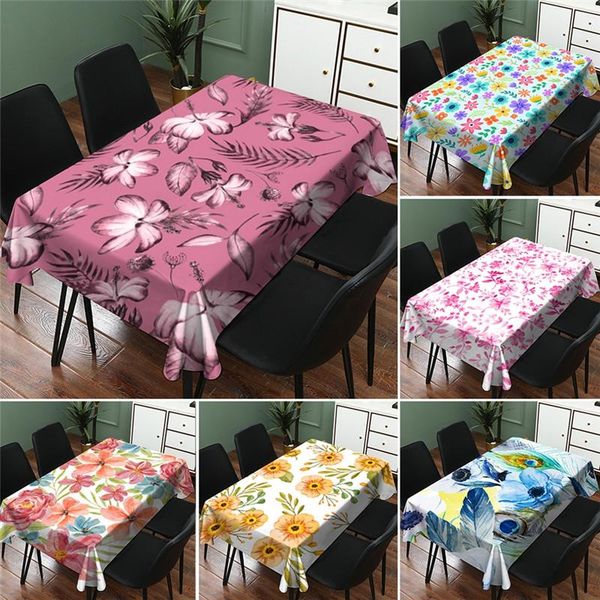

table cloth imixlot diy floral printed linen cotton waterproof fabric cover rectangular square dinner decor