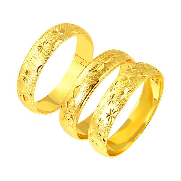 

15mm thick bangle 18k yellow gold filled dubai bridal wedding women bracelet gift 58cm, Black