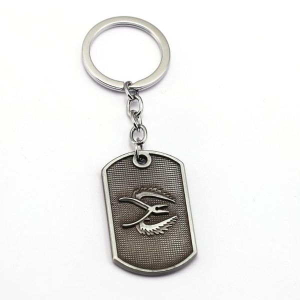 

keychains cs go metal keychain for men counter strike logo dog tag pendant key holder chain women game csgo jewelry choker llaveros, Silver