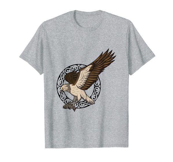 

osprey raptor bird catching fish eagle wildlife shirt, White;black