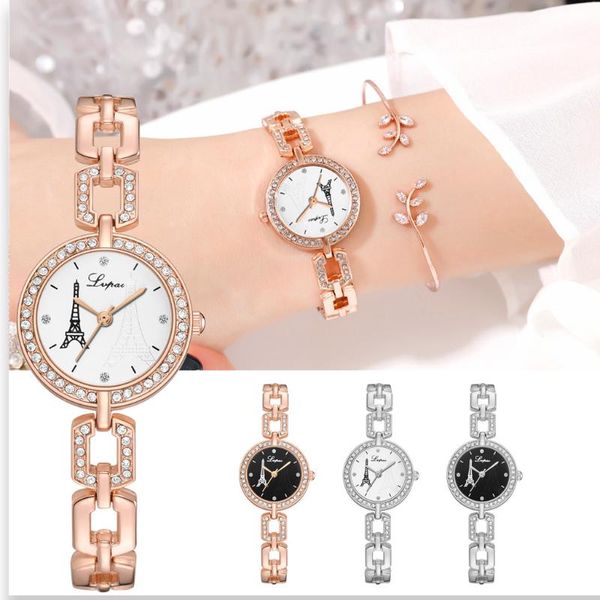 

est women fashion small and exquisite quartz wrist watch ladies casual alloy strap bracelet gifts 2021 wristwatches, Slivery;brown