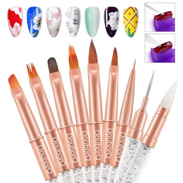 

nail brushes painting pen uv gel polish brush manicure powder bursh acrylic for art, Yellow