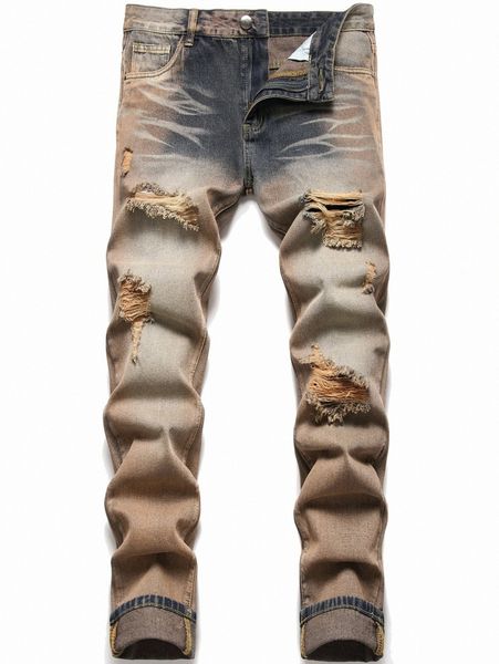 

men washed ripped jeans m7bn#, Blue