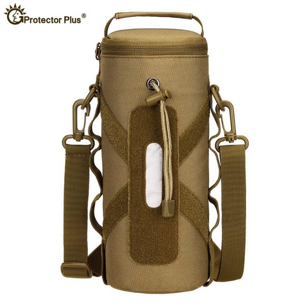 

upgraded tactical molle water bottle 1000ml pouch outdoor travel hiking drawstring zipper holder kettle bags
