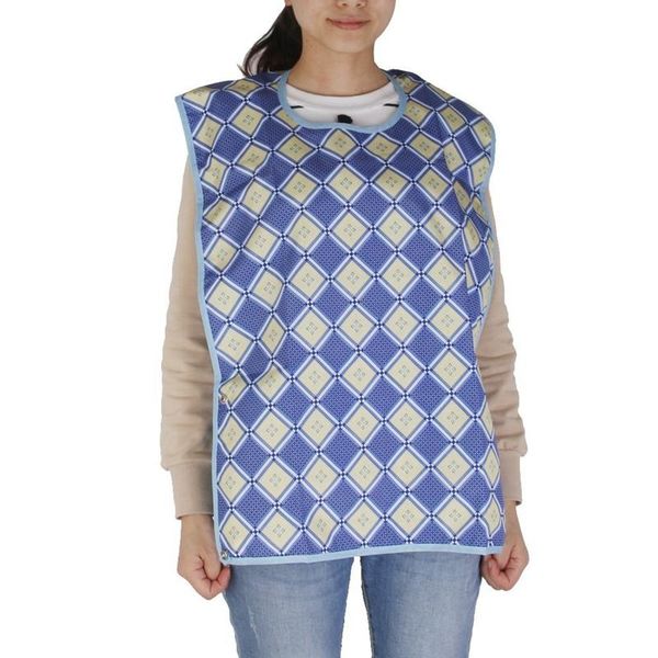 

scarves waterproof mealtime bib protector aid apron - po color, Blue;gray