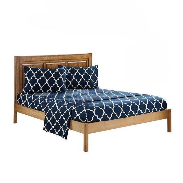

sheets & sets inyahome bedding printed queen sheet set 1 fitted flat and 2 cases soft brushed microfiber fabric