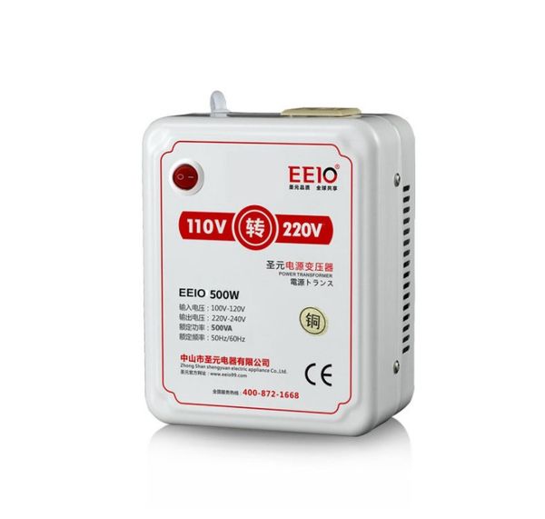 

500w power source transformer 110v to 220v voltage converter for travel appliances in the united states and japan
