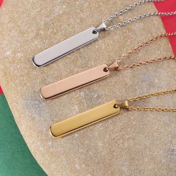 

pendant necklaces 20pcs/lot 3d arc strip bar mirror polish stainless steel chorker necklace for diy cusotm women's men's jewelry, Silver