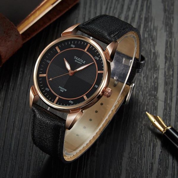 

wristwatches yazole 2021 arrival men watches pu clock male waterproof casual business watch man wrist quartz, Slivery;brown