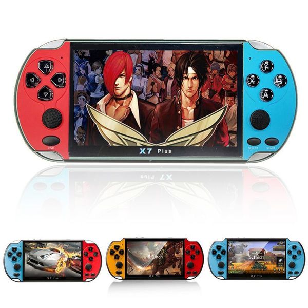 

handheld game console nostalgic 5.1 inch hd large screen 8g built-in 200 games x7 plus classic retro video portable players