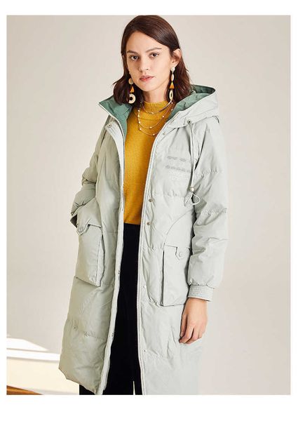 

autumn and winter add medium long down et for women