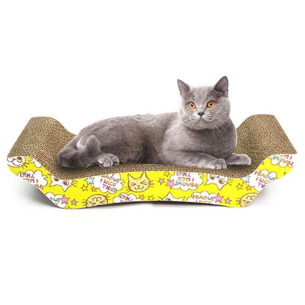 

pet cat scratching board curved shape corrugated paper entertaining toy for cats toys