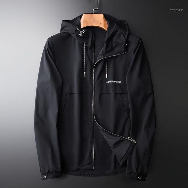 

men's jackets hooded jacket in spring and autumn 2021, Black;brown