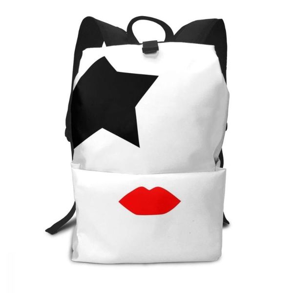 

backpack kiss ace frehley from band spaceman makeup backpacks university pattern bag man - woman multi function bags