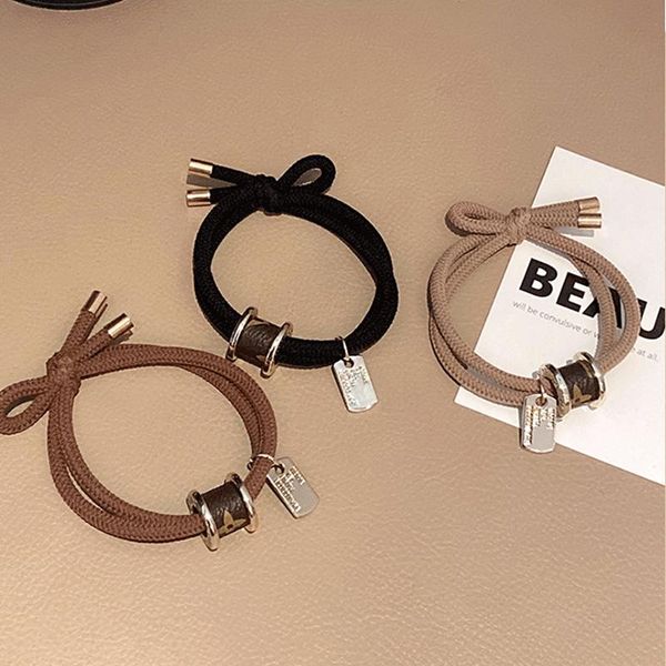 

hair clips & barrettes net red pendant rope female bracelet head ring temperament large elastic rubber band headdress, Golden;silver