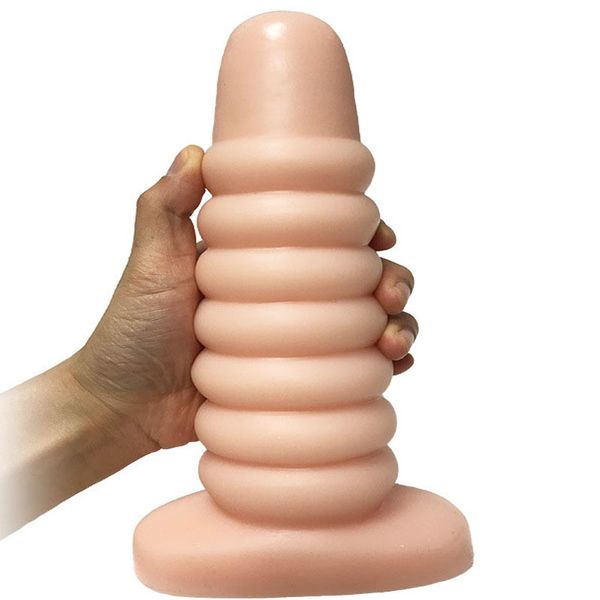 Enorme spirale vibratore Strapon giocattoli del sesso per adulti Donne Uomini Gay Vagina Masturbatore anale senza vibratore Big Dick ventosa macchina Dildo Y201118