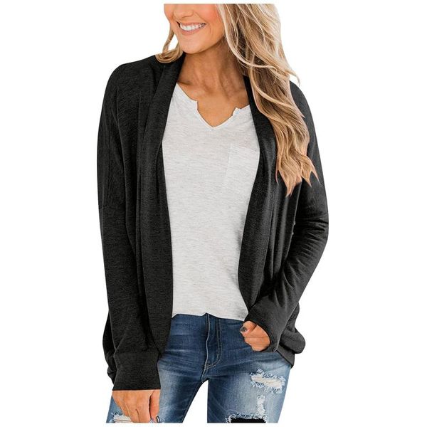 

women's knits & tees autumn winter fashion women daily long sleeve cardigan sweater open front chunky cable knit jacket coat accessory, White