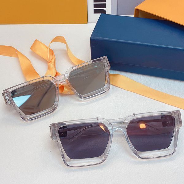 

Fashion Lou top cool sunglasses Mens million transparent L Z1165W men timeless classic square thick frame gray or mercury lens wild with original box