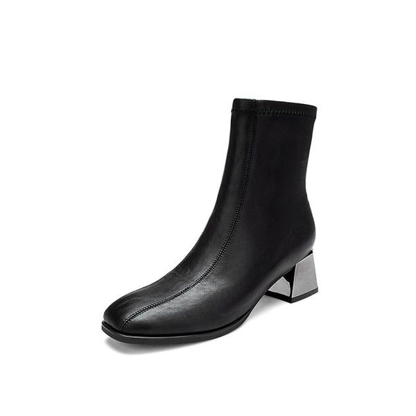 

boots 2021 design black fashion thick heel ankle for women